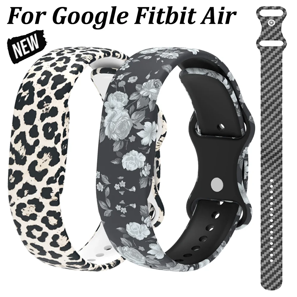 Printing Silicone Strap For Google Fitbit Air Sports Waterproof Comfortable Bracelet For Google Fitbit Air Replacement Accessory