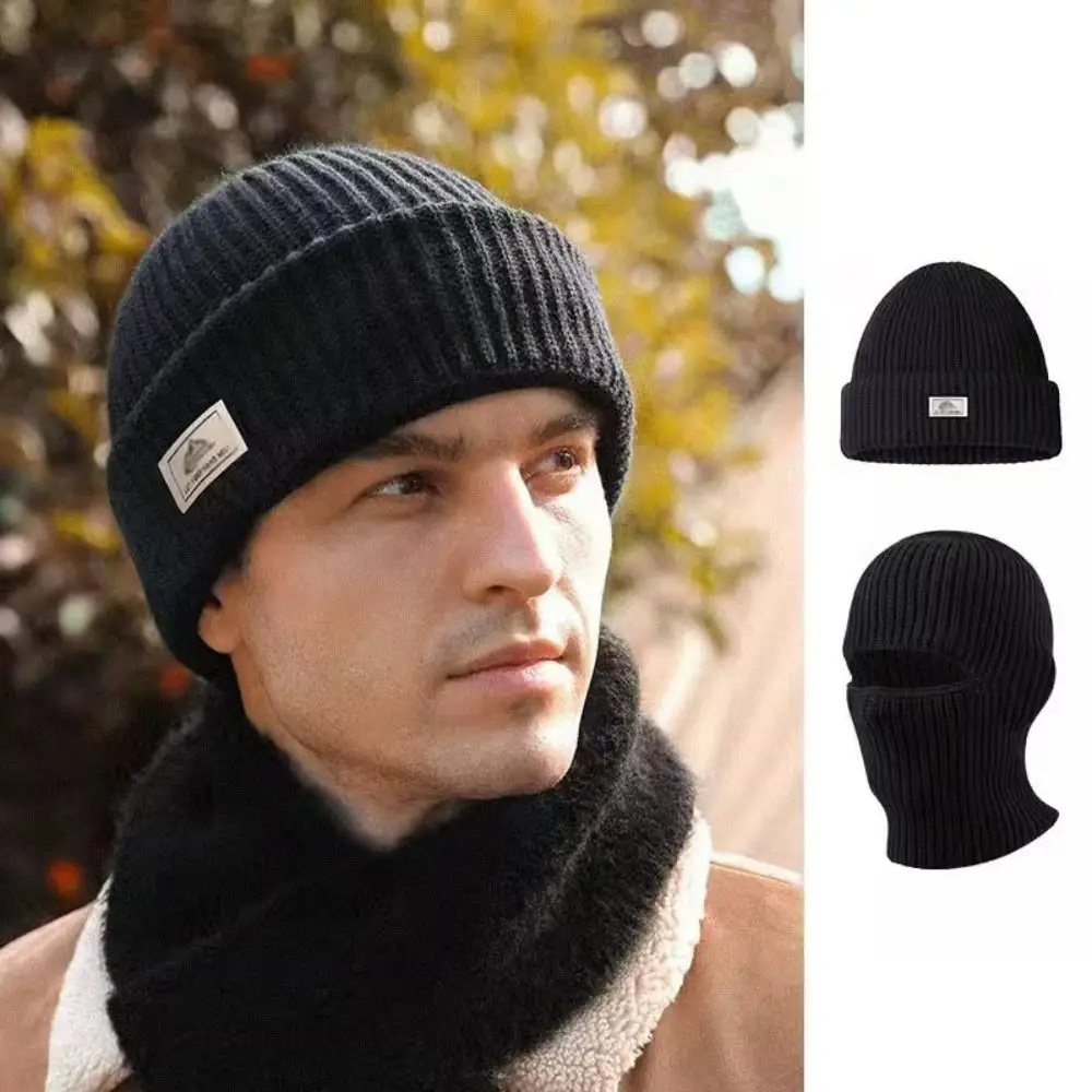 

Fashion Windproof Knitted Hat Ear Protection Thicken Winter Balaclava Hat Full Face Cove Warmer Hat Outdoor Ski Skate