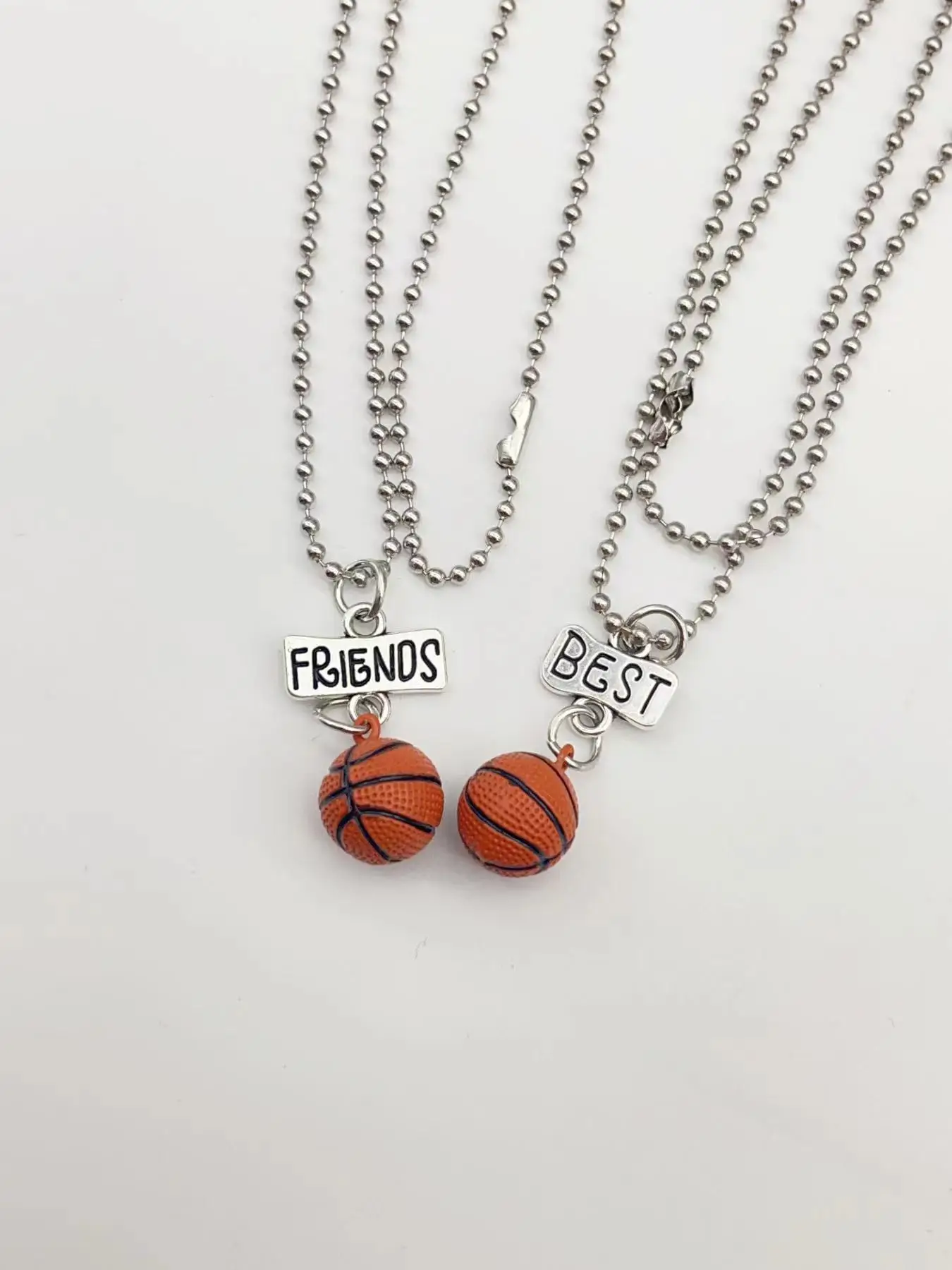 قلادة كرة السلة لأفضل صديق ، هدية لأفضل صديق ، زميل #4