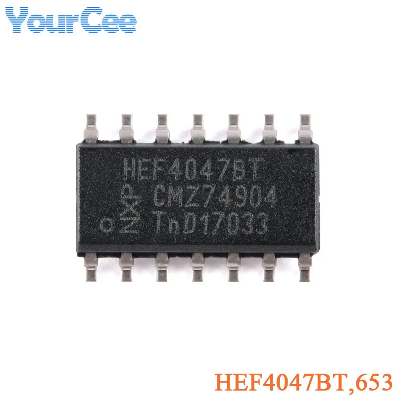 10Pcs/5Pcs HEF4047BT,653 HEF4047BT SOIC-14 HEF4047 Monostable Unstable Multi-Harmonic Oscillator Chip