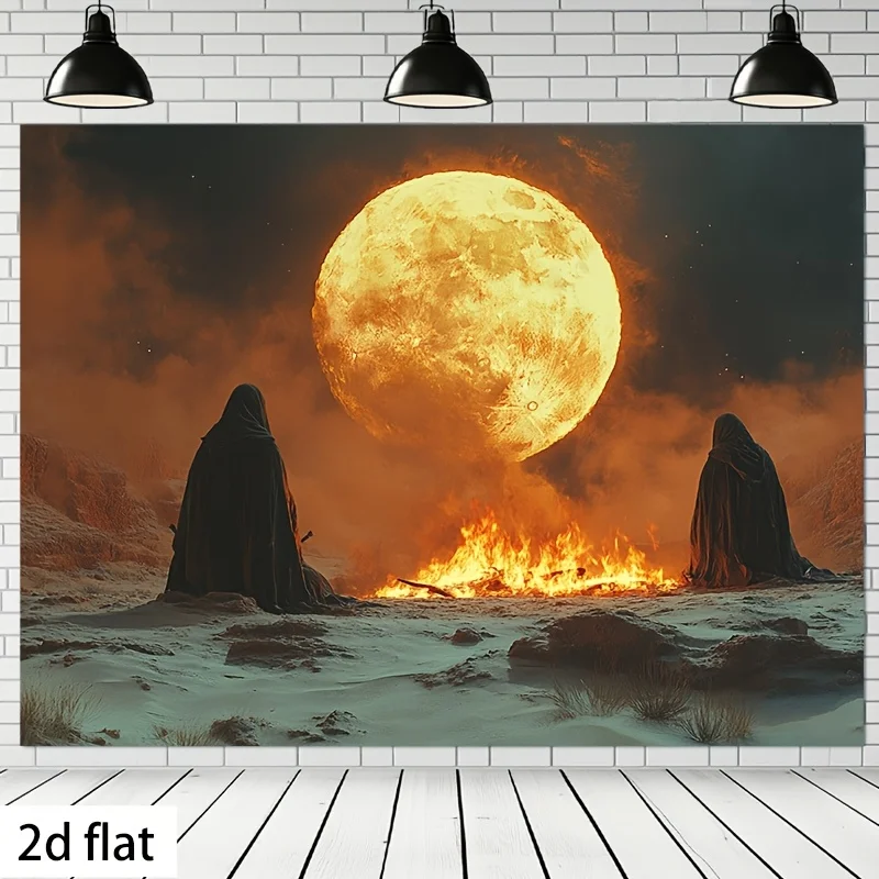 Un toile de fond imaginative, un rituel mystique dans le désert. Convient pour la décoration extérieure, la décoration de fête, la décoration du salon et le w