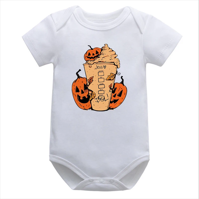 Fall Baby Clothes Pumpkin Spice Latte Bodysuit Baby Girl Pumpkin Fall Baby Boy Clothes Pumpkin Spice Coffee Romper m