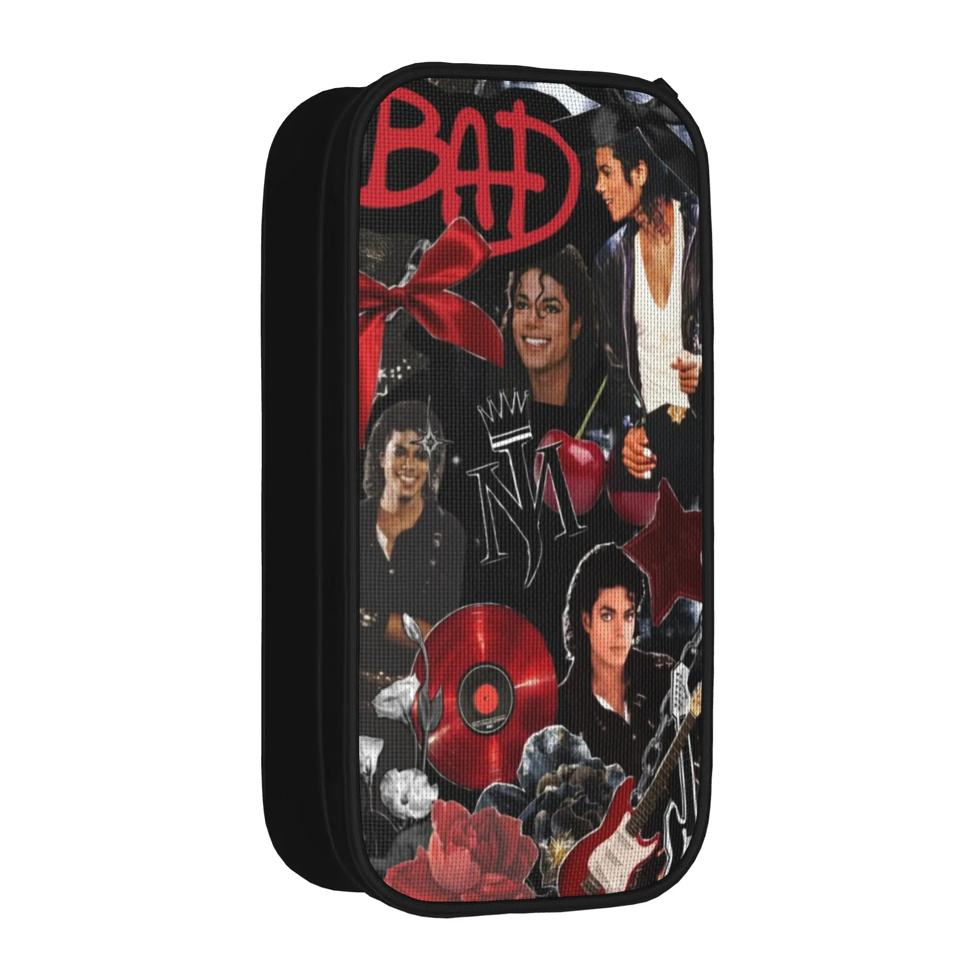 Michael Jackson The King of pop Pencil Case Cute   Pen Box Bags Student Big Capacity School Supplies Gifts Pencil Pouch