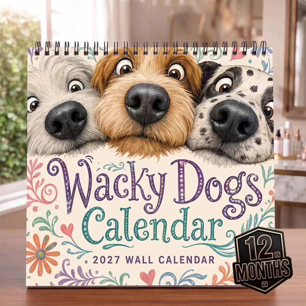 2027 Wall Calendar 12-Month Calendar Jan. 2027-Dec. 2027 Wall Calendar Dog Calendar New Year Gift for Mom Women Coworker Teacher