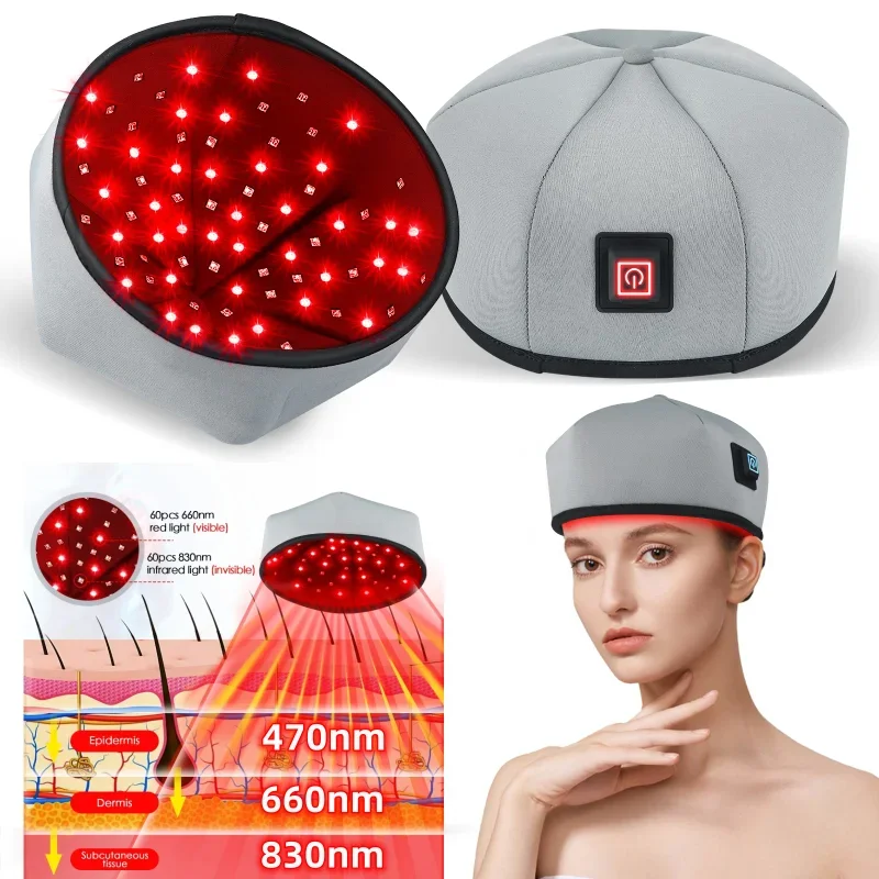 

Hair Growth Phototherapy Cap Near Infrared Therapy Device Anti Hair Loss Cap Treatments Hair Regrowth Helmet Hair Care Women Men