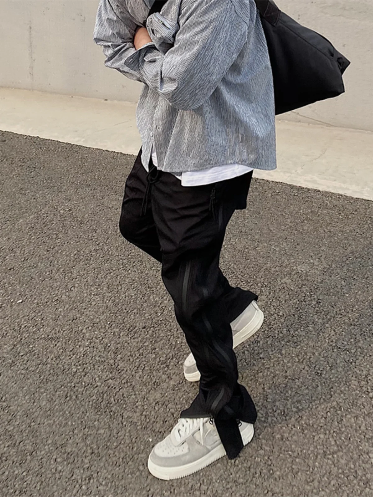 

Высококачественные нейлоновые длинные брюки Undermycar Pred Glue Vibe High Street на молнии, повседневные длинные брюки для мужчин и женщин, модные прямые брюки с...