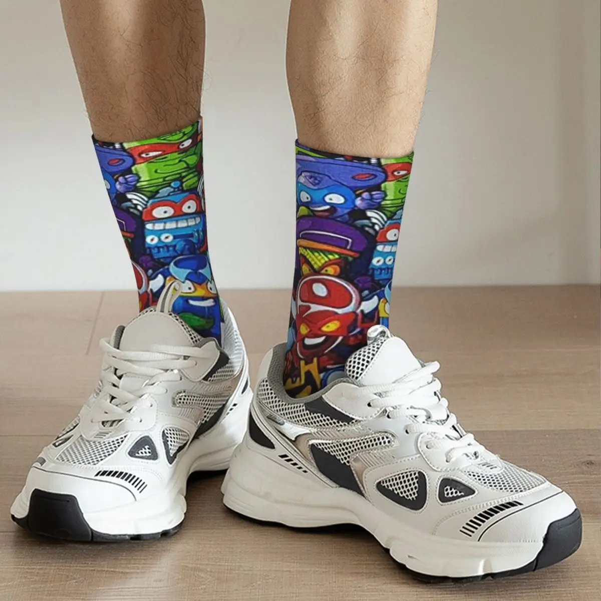 New Super Zings Cartoon Game Superzings Socks Harajuku Sweat Absorbing Stockings All Season Long Socks for Man Woman