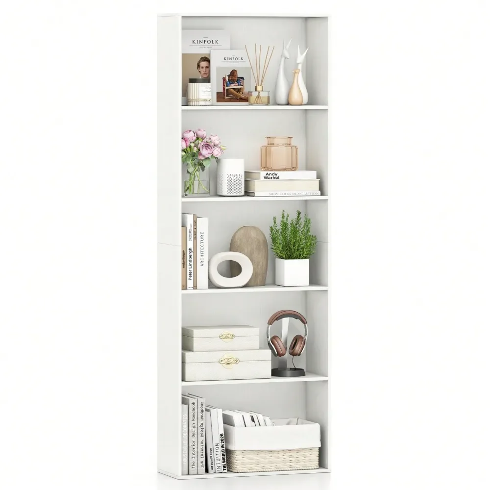 

Bookshelf Open Bookcase Freestanding Display Shelf Storage Organizer