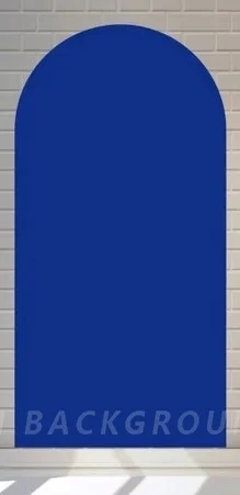Blue Mosaic Tile Arch Backdrop Cover Mediterranean Style Birthday Ceramic Pattern Fabric Party Background