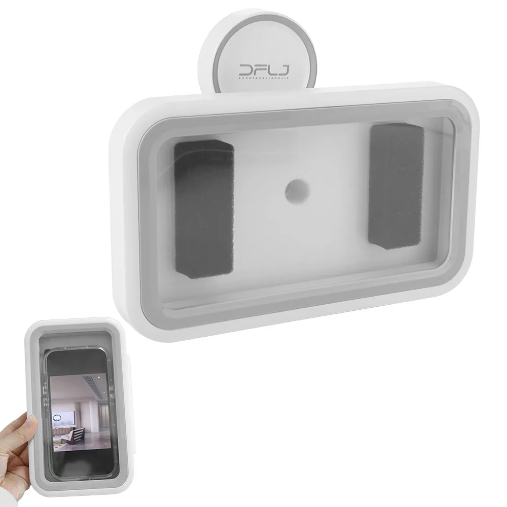 

Suction Cup Bathroom Phone Holder Rotatable High Sensitivity Wall Mounted Phone Case High Definition Multifunctional