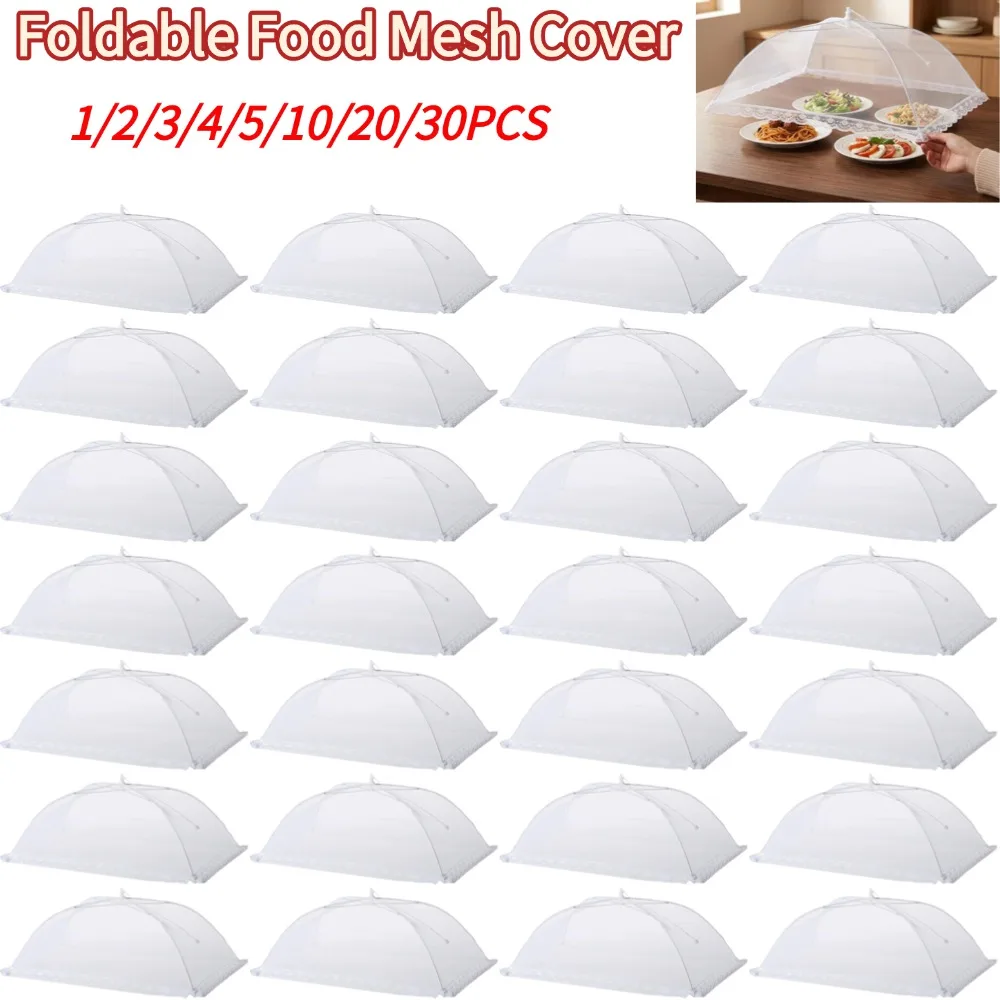 Kitchen Foldable Food Mesh Cover Anti-fly Umbrella Tent Vegetable Fruit Breathable Insect-Proof Lid  Anti Mosquito Food Cover