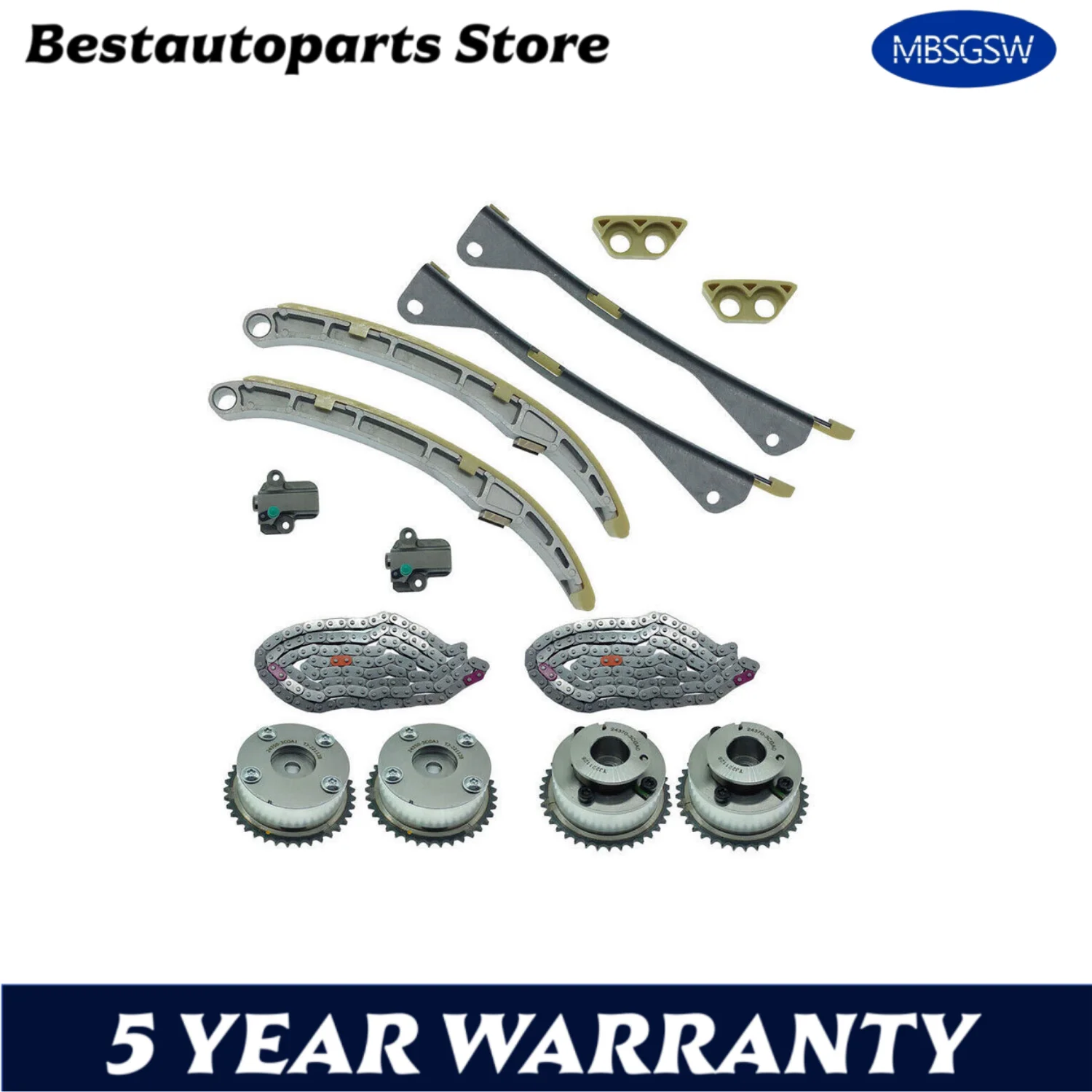 

Timing Chain Kit CVVT Gear For Hyundai Azera Kia Sedona Sorento Genesis 3.3 3.8L