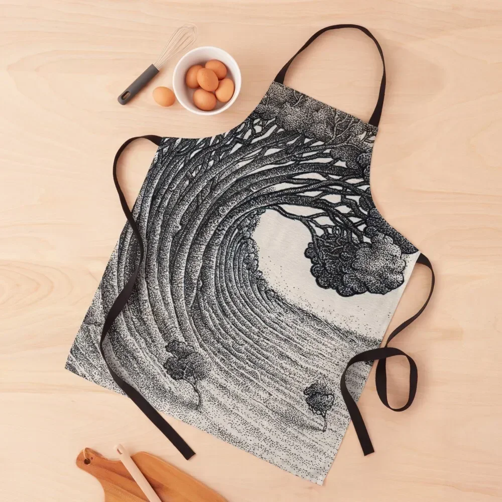 

Tree Wave Apron Home And Kitchen professional hairdresser Teacher Christmas gift Apron