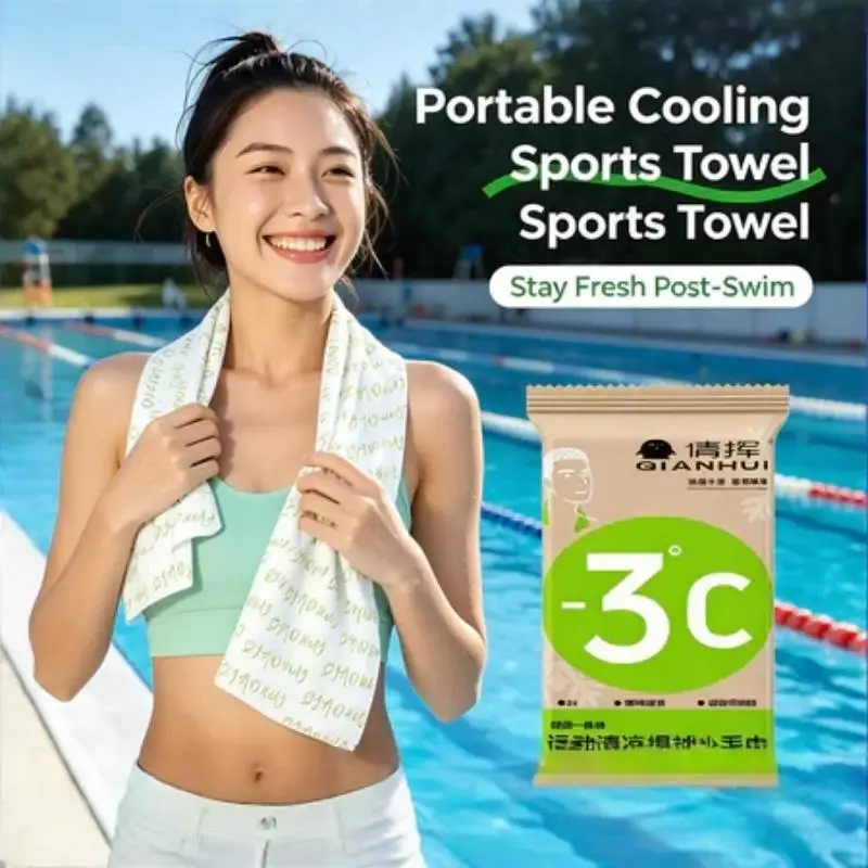 Cooling Towel Wipe Instant Heat Relief Summer Ice Cool Towel Cold Sweat Small Disposable