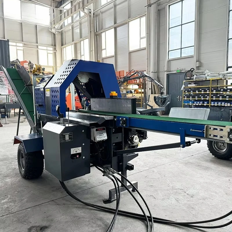 Customized 15T Mini Wood Processor Log Splitter Wood Shredder Engine Motor Bearing Wood Cutting 1 Year