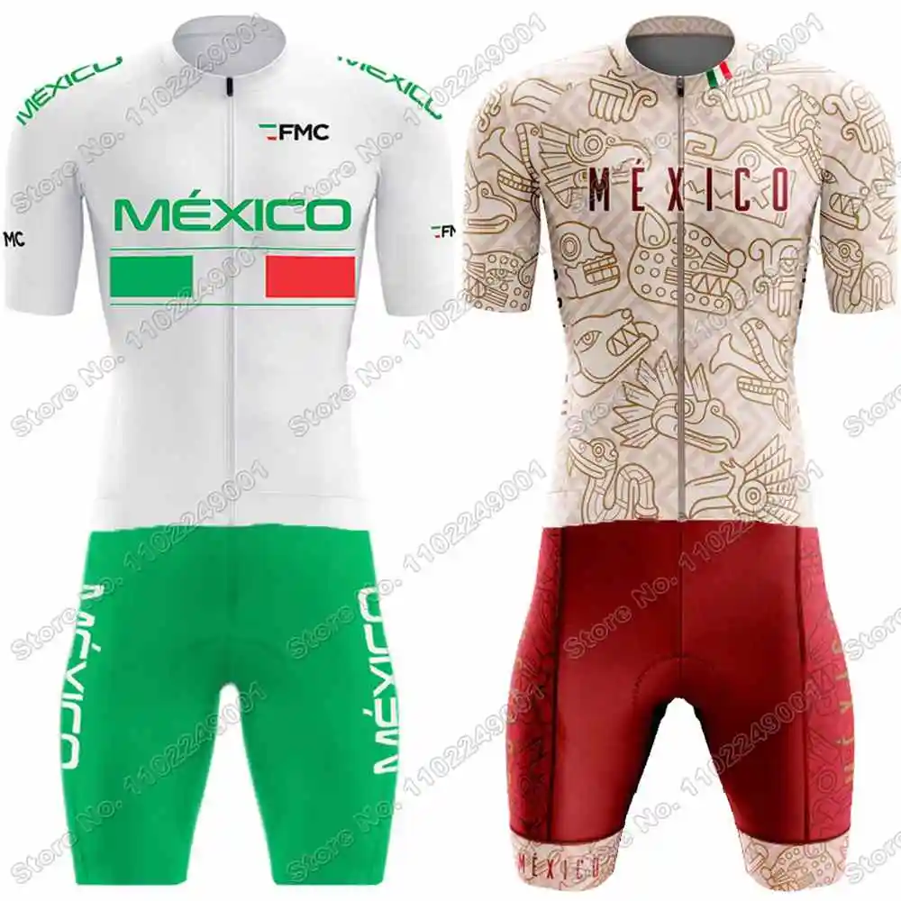 2024 Mexico Cycling Skinsuit Mexican National Team Race Bodysuit Cycling Jersey Triathlon Suits Bicycle Clothing Bike Jumpsuit