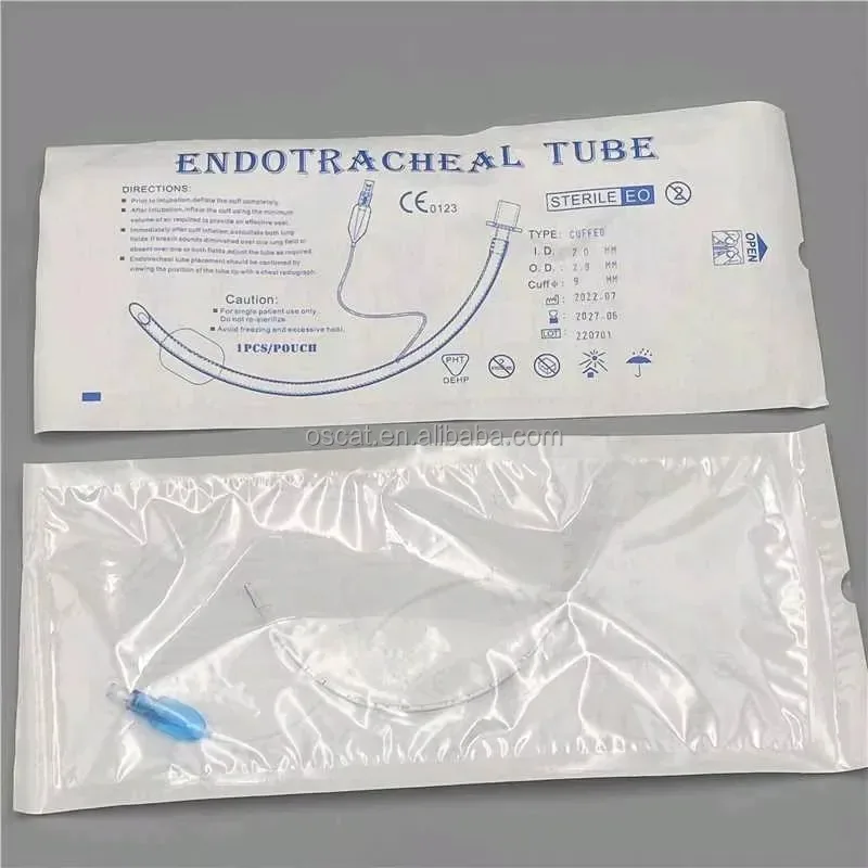 Hot Sale OSCAT Veterinary Clinic Disposable Endotracheal Tube with Hot Tip Smooth Lumen Pet Airway