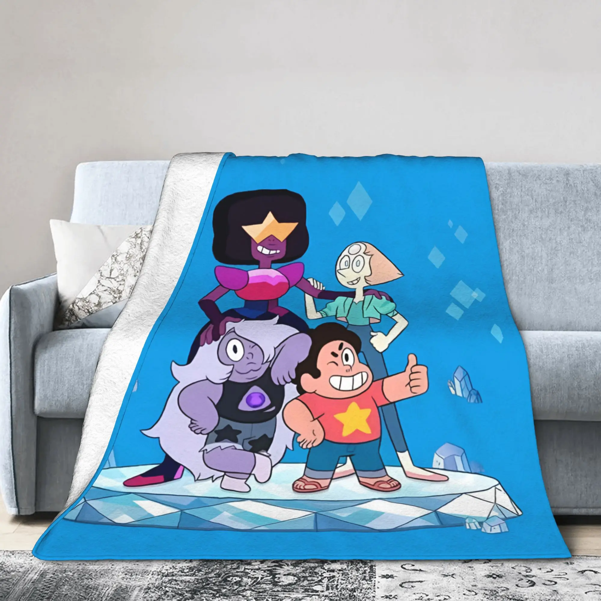 Steven Universe  Cute Cartoon  Wool Blanket  Customized Throw Blankets for Home 200x150cm Bedspread,