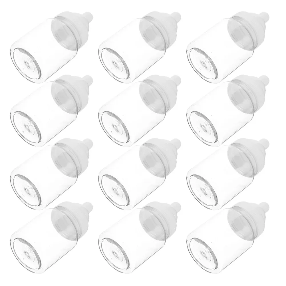 20Pcs Shower Candy Boxes Transparent Bottle Shaped Party Favor Candy Storage Boxes for Birthday Clear Box for Treats