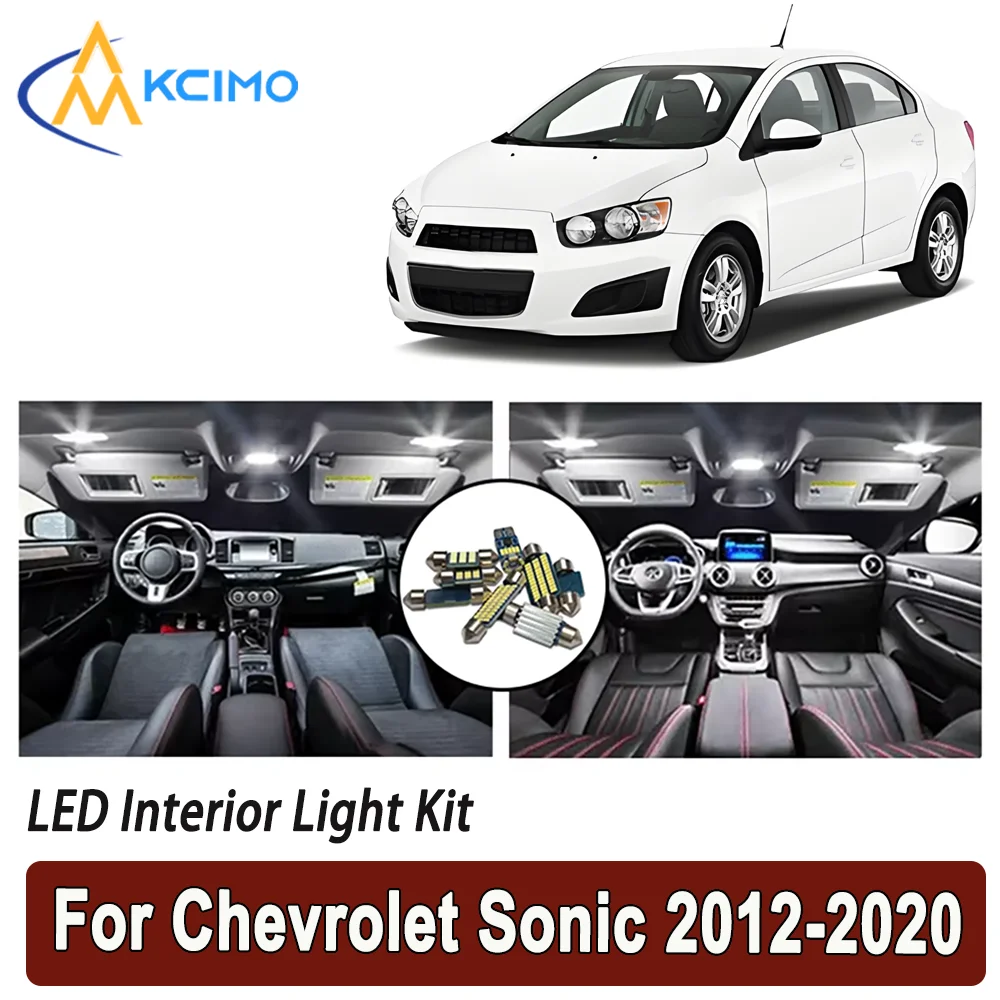 

Kcimo For Chevrolet Sonic 2012 2013 2014 2015 2016 2017 2018 2019 2020 Premium Bright LED Interior Dome Map Trunk Light Kit Car