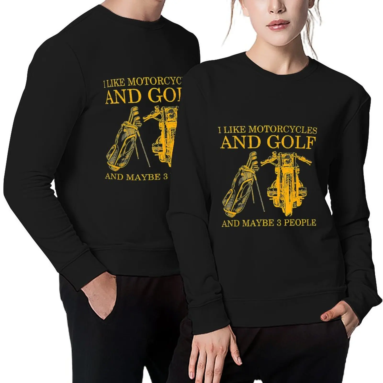 

I Like Motorcycles And Golf And Maybe 3 People Lover Pullover men's sweat-shirt mens clothing sweatshirt men