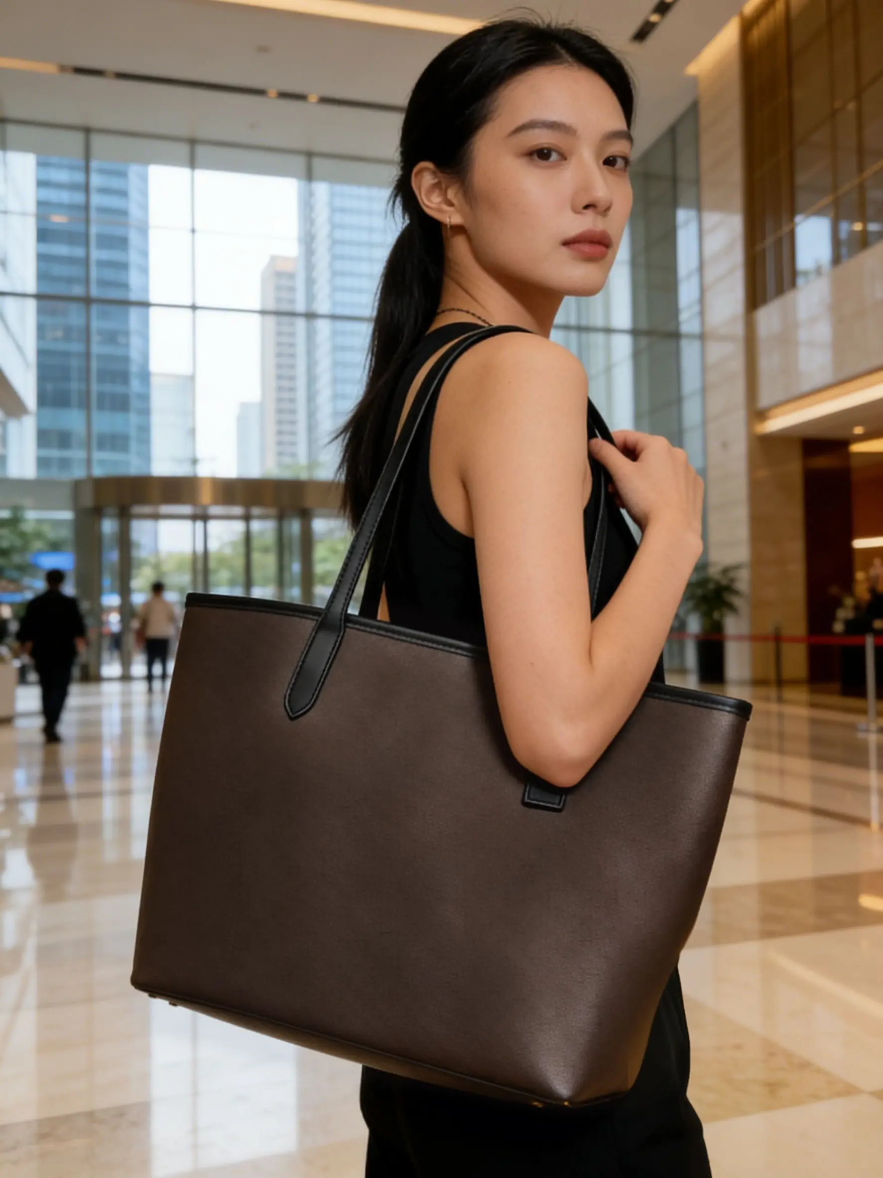 

Large Capacity Luxury Handbag Women's Genuine Leather Fashion Bag Chain Design Bag