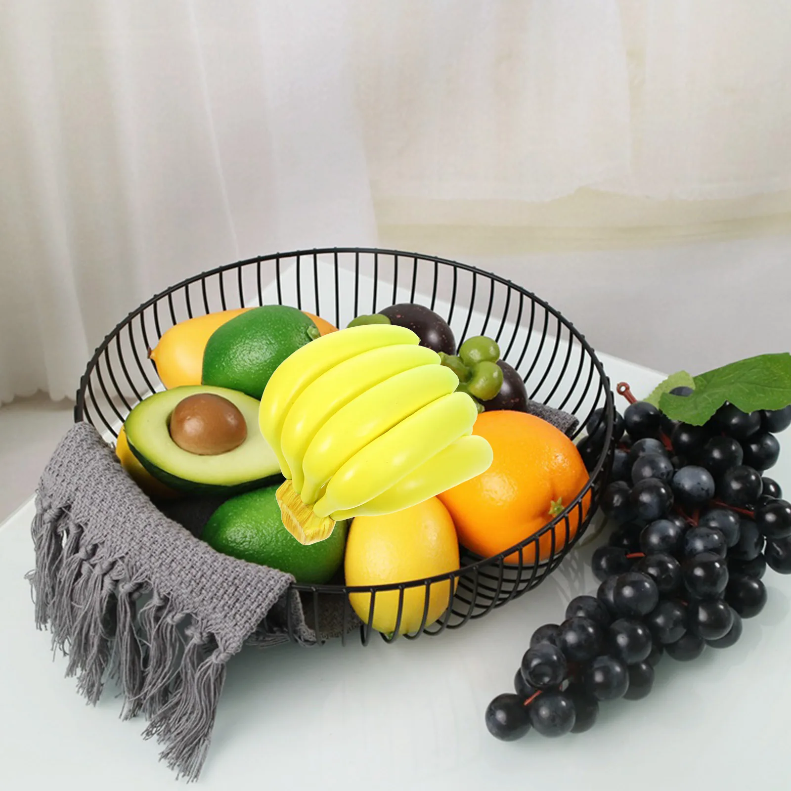 

Lifelike Banana Bunch Fruits Fake Fruit Props Artificial Decorative Simulation Fruits For Photography Restaurant Display Kids