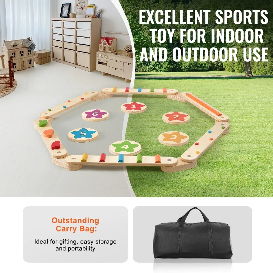 Balance Beam Stepping Stones Gym Obstacle Balance Board 6PCS