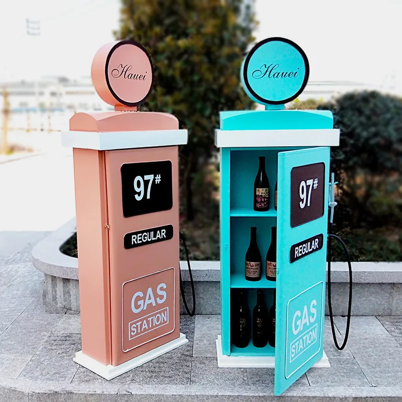 Retro King Size Tanker Decorative Wine Cabinet Practical Home Storage Storage Bookcase Mobile Soft Floor Ornament