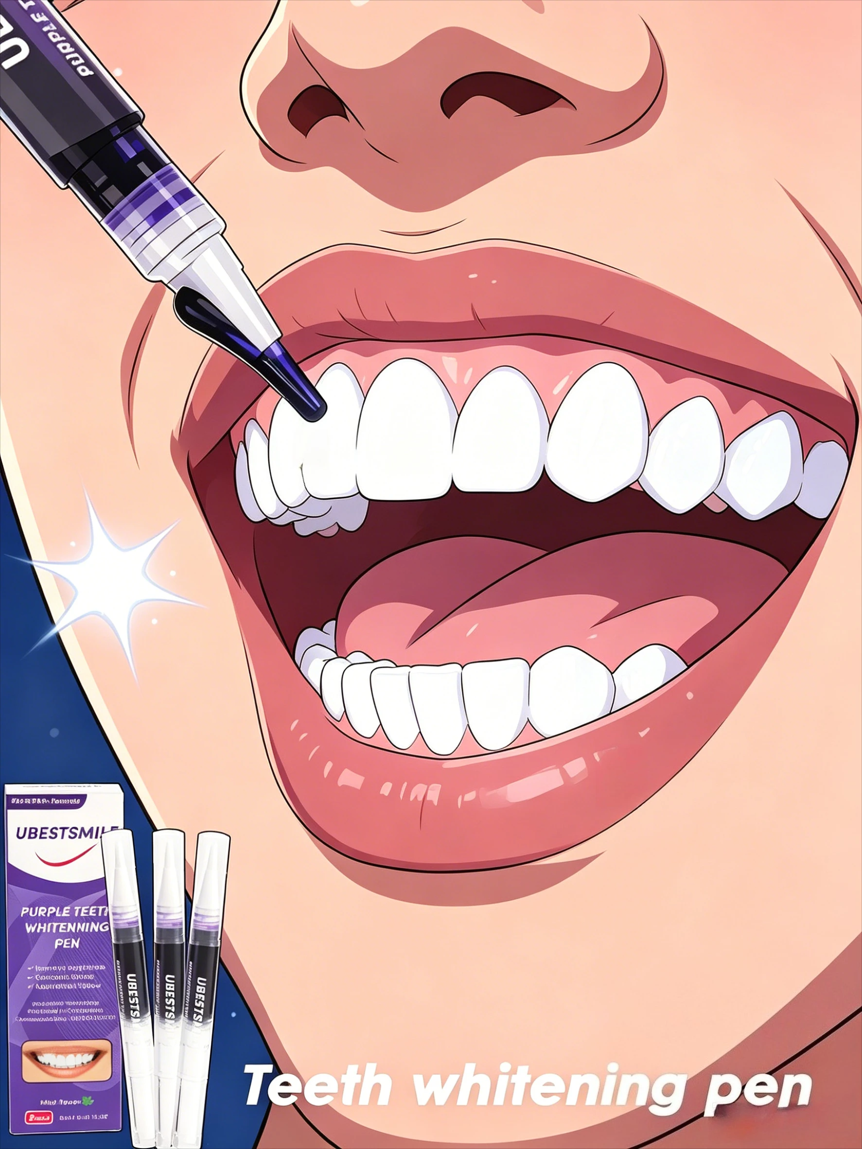 Purple Instant Teeth Whitening Pen Tartar Toothpaste Clean Teeth Stains No Sensitivity for Clearer Brighter Smile Cavity Care bd