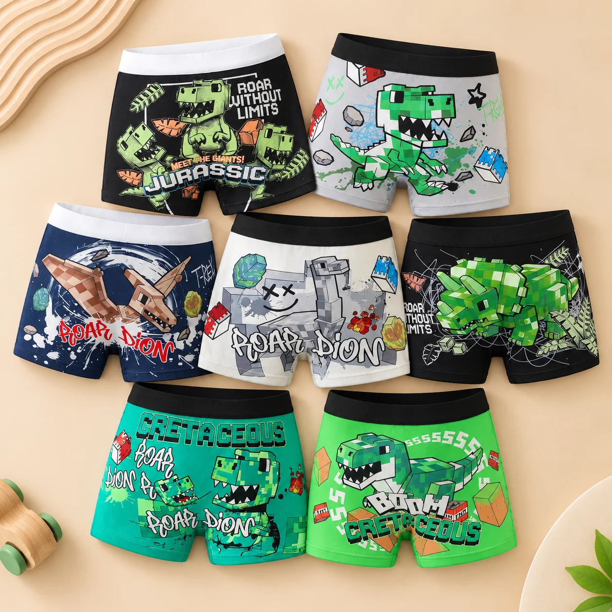 5Pcs/Set Kids Boy Underwear Milk Silk Breathable Comfy Soft Stretch Boys Briefs Underpants Kids Daily Underwear