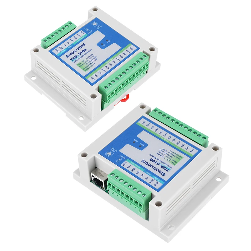 

TCP-5108 TCP-5104 8-канальный преобразователь модуля сбора данных в Ethernet 4-20 мА 0-5 В вход Modbus TCP IP