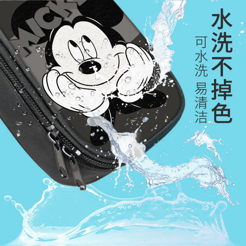 Disney Cartoon Mickey Mouse Minnie Multifunctional Creative Stationery Box Student Large Capacity Storage Pen Box Holiday Gift