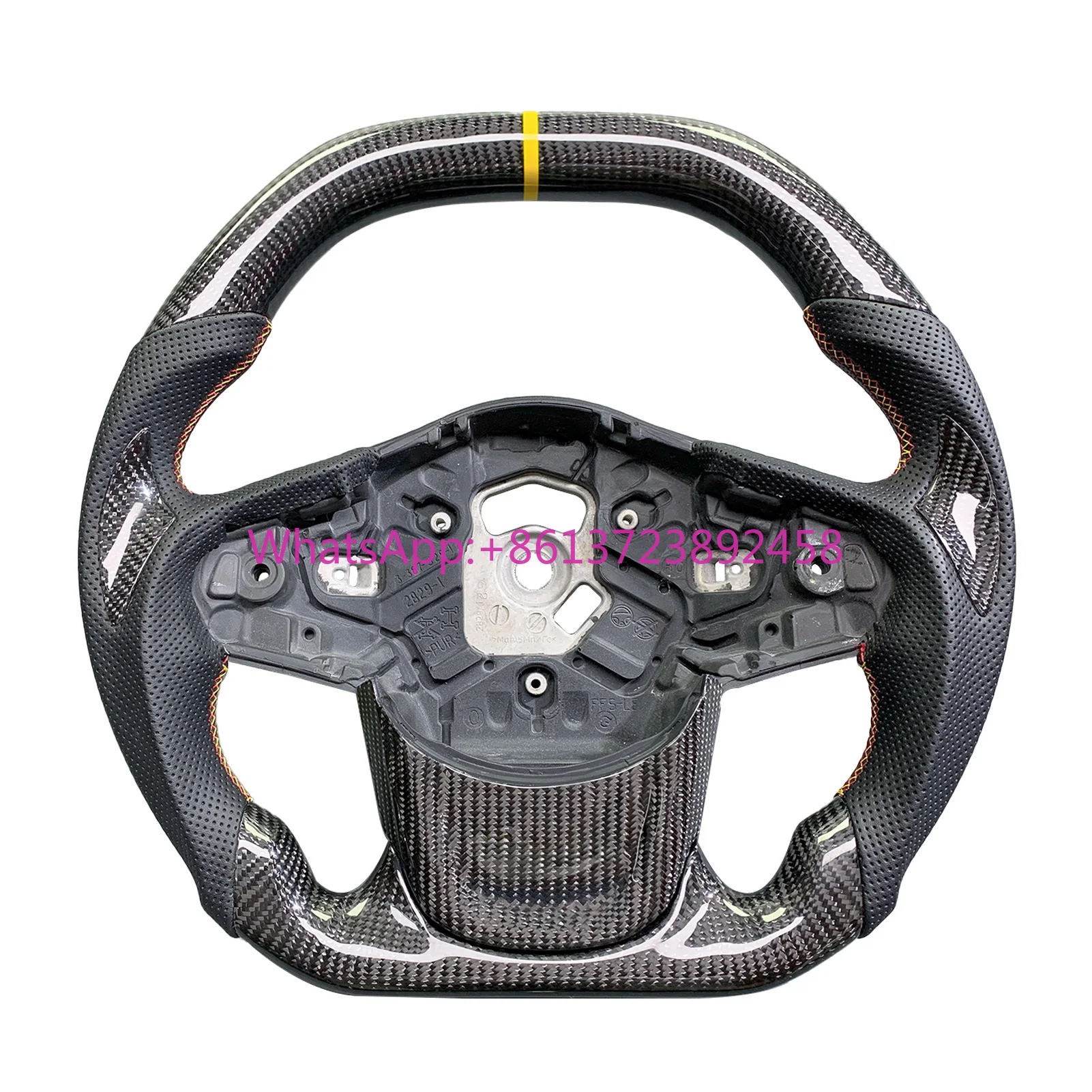 

For Toyota Supra A90 Carbon Fiber Perforated Leather Customized Carbon Fiber Steering Wheel