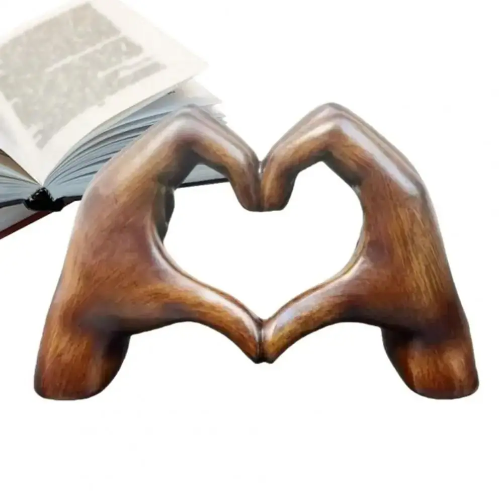 

Figurine Gesture Finger Model Gift Ornament Lightweight Love Heart Sculpture Resin Sculpture Desktop Heart Home