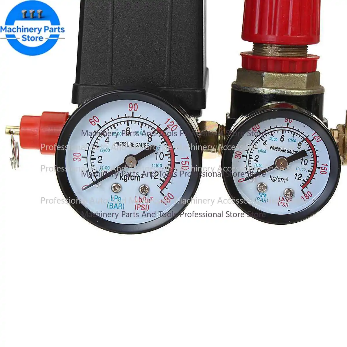 Small Air Compressor Pressure Switch Control Valve Regulator With Gauges Fittings Pneumatic Accessories Quick Response 240V
