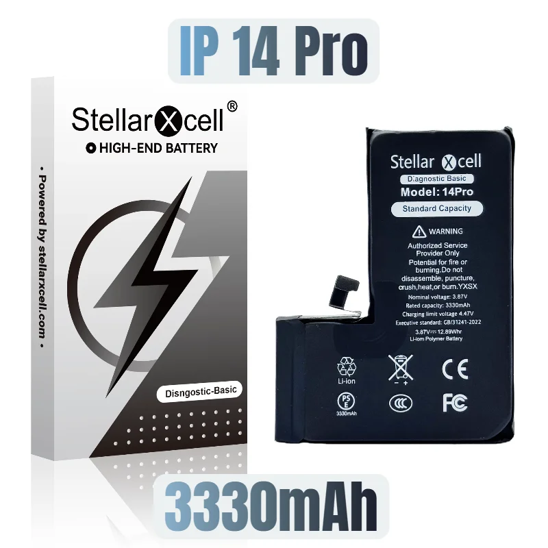 Batería de diagnóstico StellarXcell para iPhone 12 Pro Max, 13 Mini, 14 Plus, 15 Pro: sin piezas desconocidas, 100% salud, sin mensajes de error 4