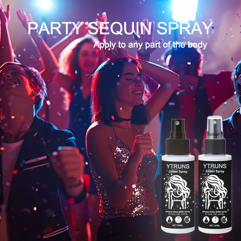 100ml 高光沢グリッタースプレー、体/髪/服に使用可能