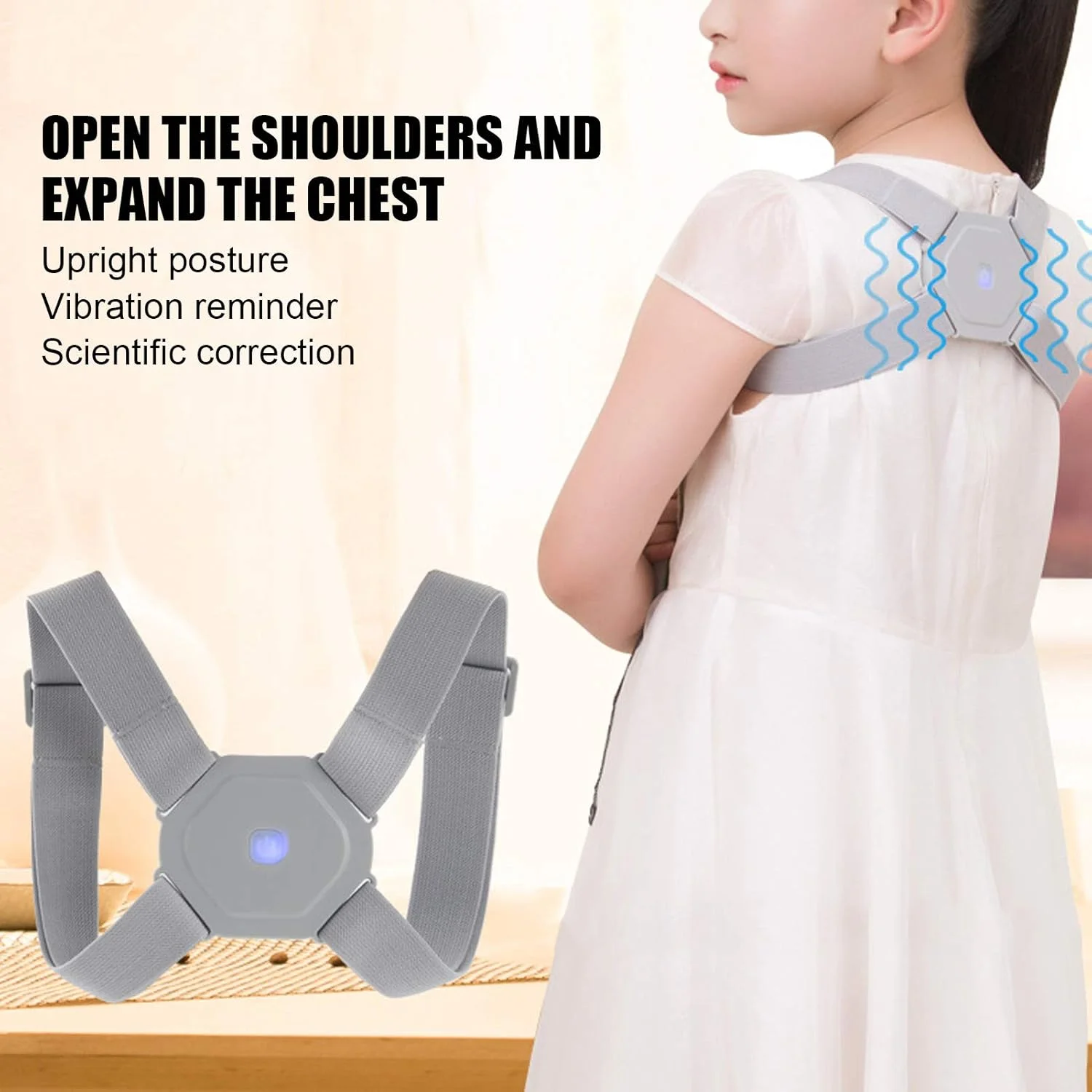 Intelligent Posture Corrector Back Posture Trainer Clavicle Spine Shoulder Correction Smart Tips Adjustable Length Back Support