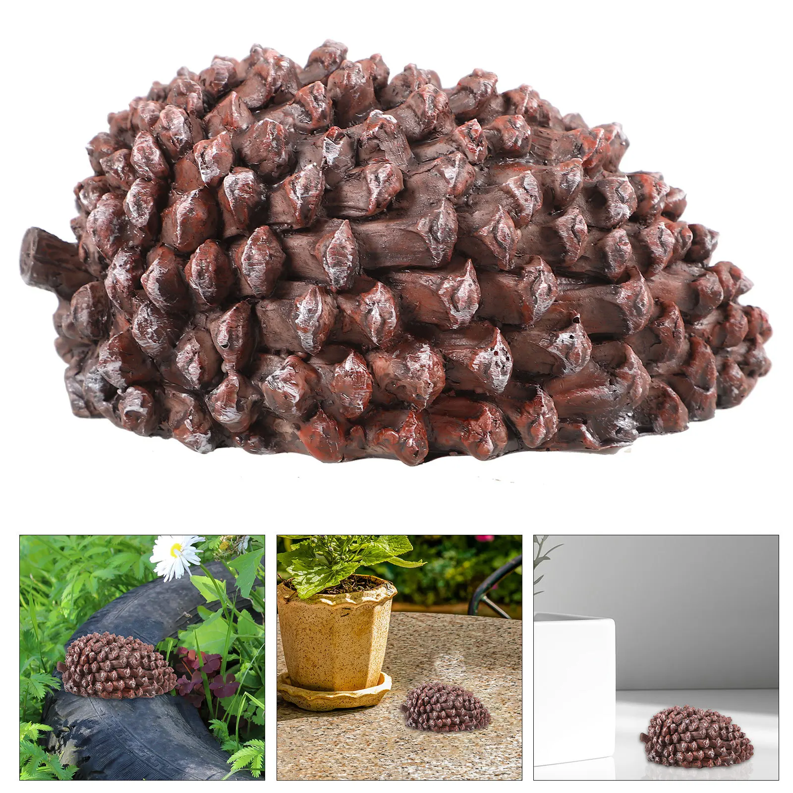 الصنوبر المخروط شكل مفتاح مخفي في الهواء الطلق الراتنج مفتاح صندوق تخزين حامل مخفي حديقة ديكور السلع للمنزل التماثيل للحديقة #3