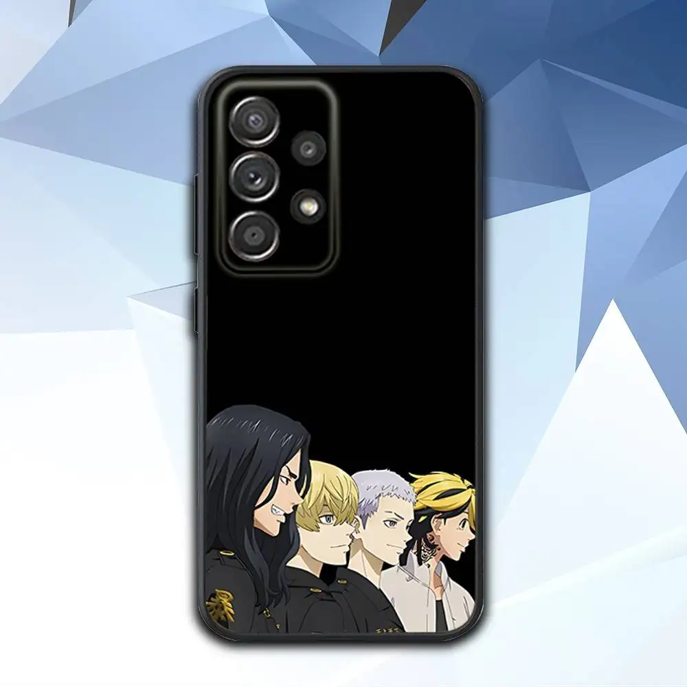 T-Tokyo Cool Revengers coque de téléphone pour Samsung S 25,24,23,22,30,21,10,9,Ultra,Plus,Lite,FE,4,5 G coque noire souple