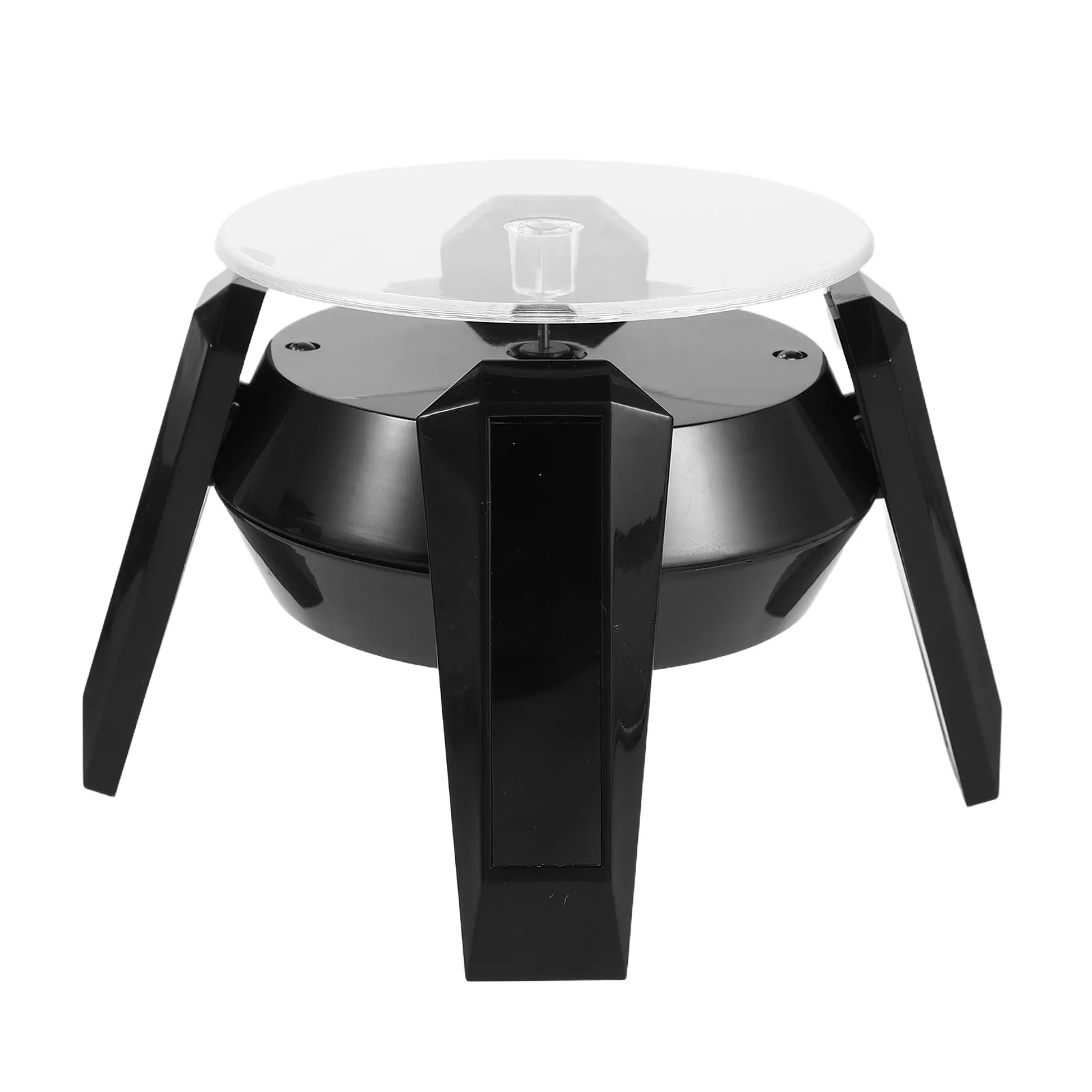 Solar Powered Rotating Jewelry Display Stand Black 360 Degree Auto Turntable Necklace Bracelet Collectibles Rotating Showcase