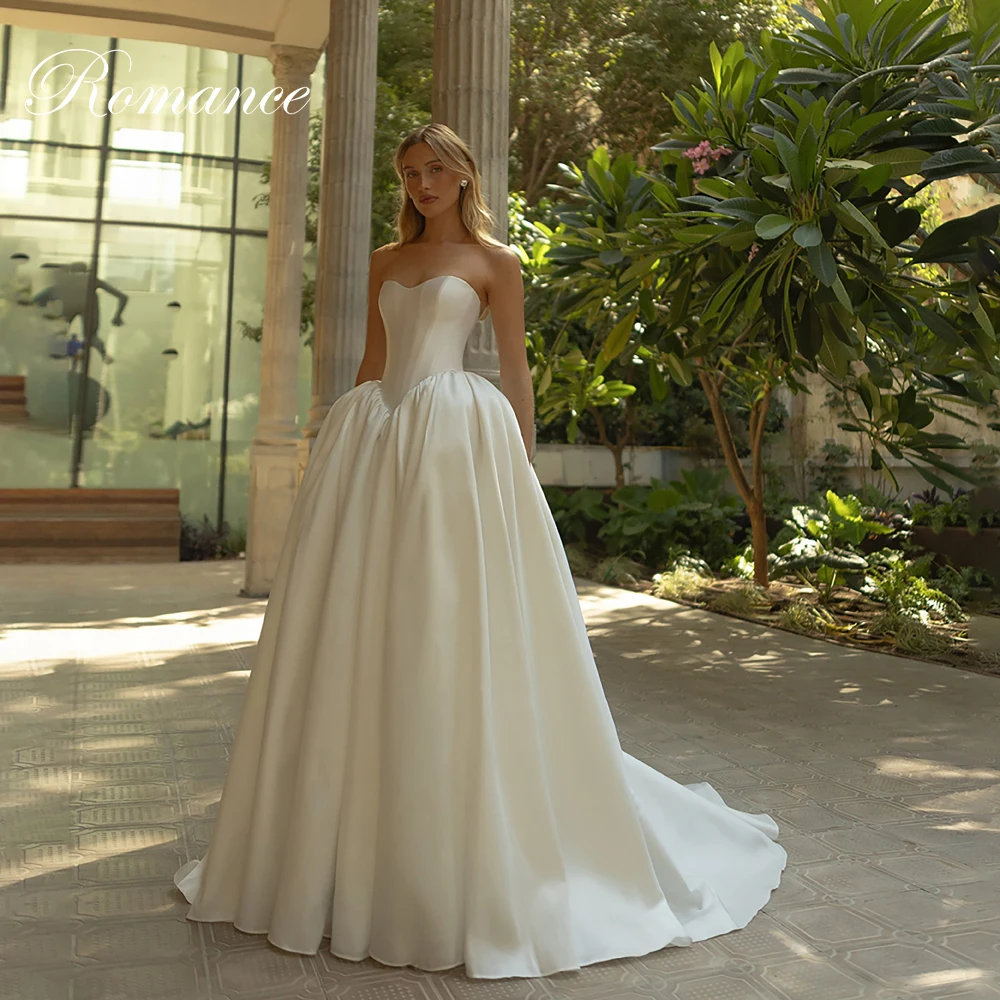 Vestido De Novia plisado Simple con forma De corazón, vestido De Novia 2025, sin mangas, espalda abierta, vestido De Novia personalizado