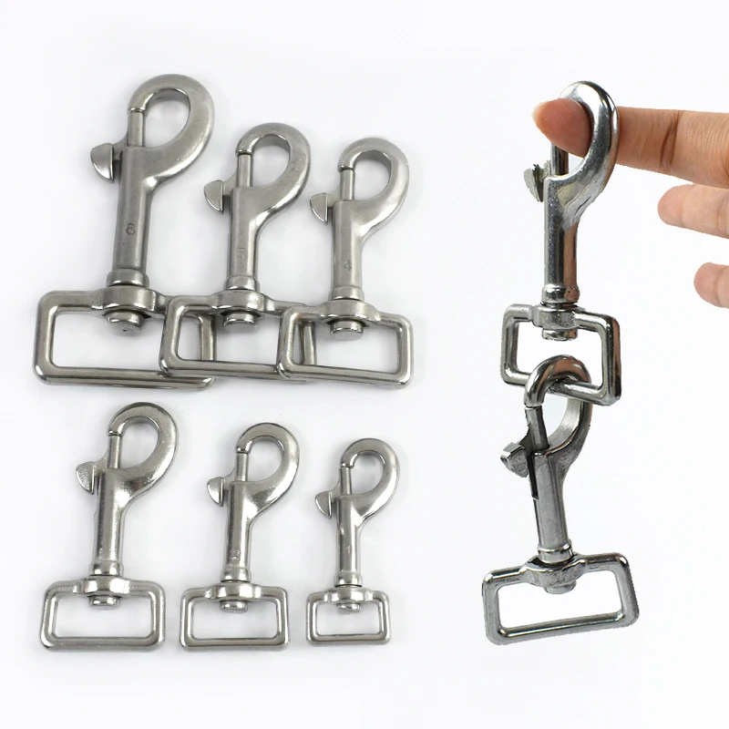 

1/2P 316 Stainless Steel Buckle Dog Collar Swivel Lobster Clasp Webbing Strap Carabiner Clips Accessories for Handbags Snap Hook
