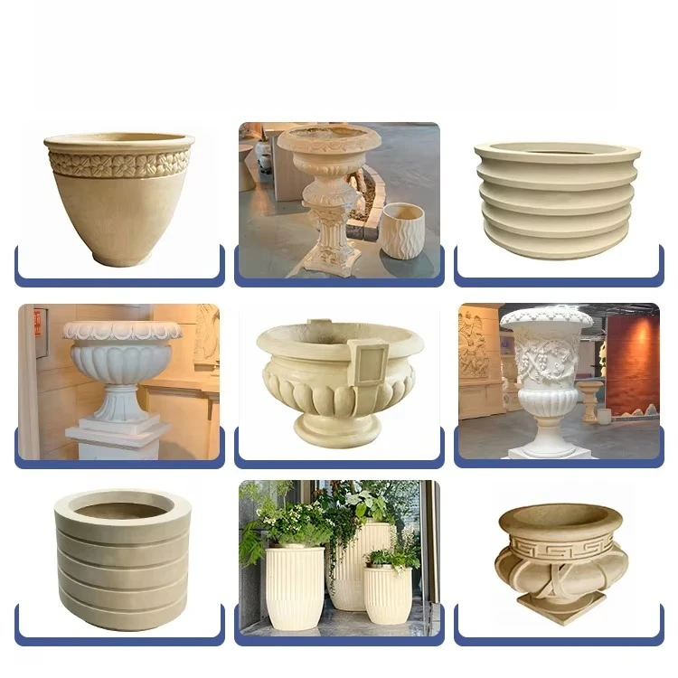 Fashion Garden Supplies Vintage Concrete Cast Stone Flower Pot