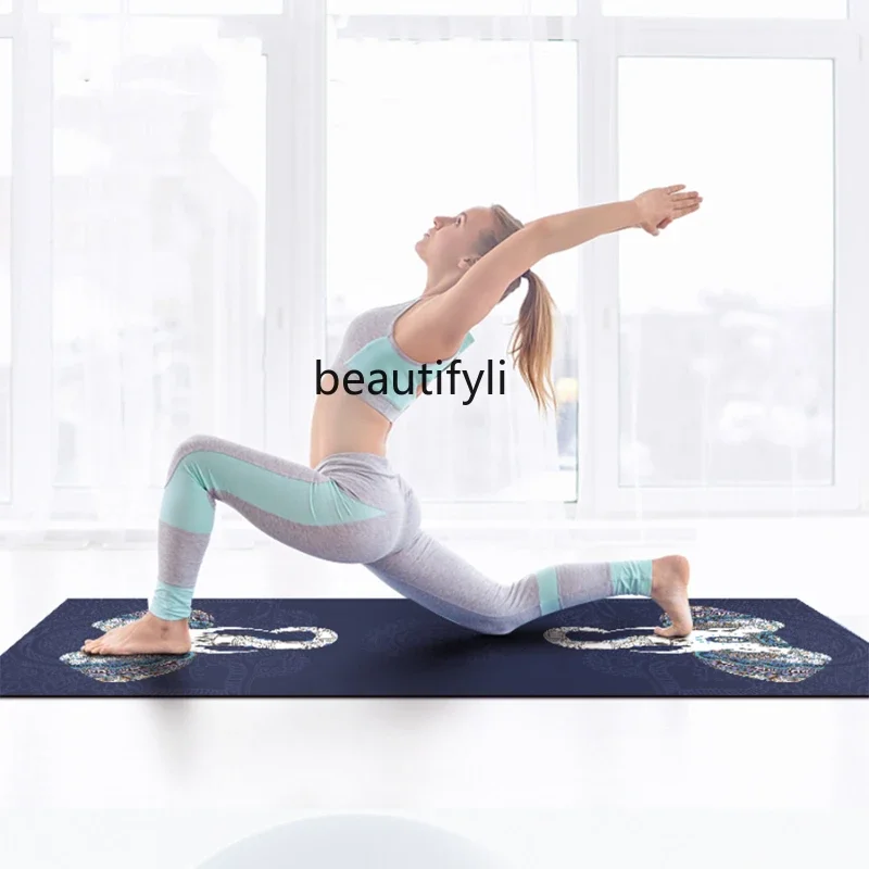 A49 Yoga mat thickened, widened and lengthened natural rubber floor mat non-slip printing mat