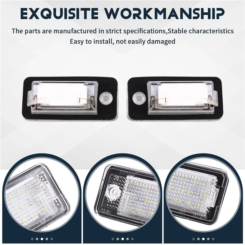 2 قطعة LED رقم لوحة ضوء ل A3 A4 S4 RS4 B6 B7 A6 RS6 S6 C6 S5 Q7 A8 S8 لوحة ترخيص مصباح