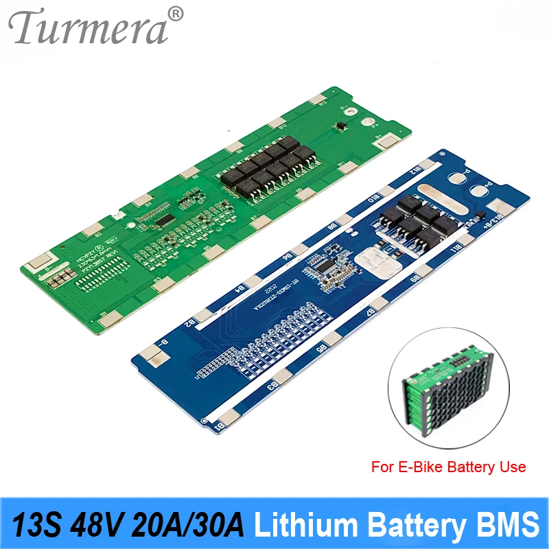 

Turmera 13S 20A 30A BMS 48V 52V Lithium Battery Protection Board Spot Welding Directly Use in Electric Bike or E-scooter Battery