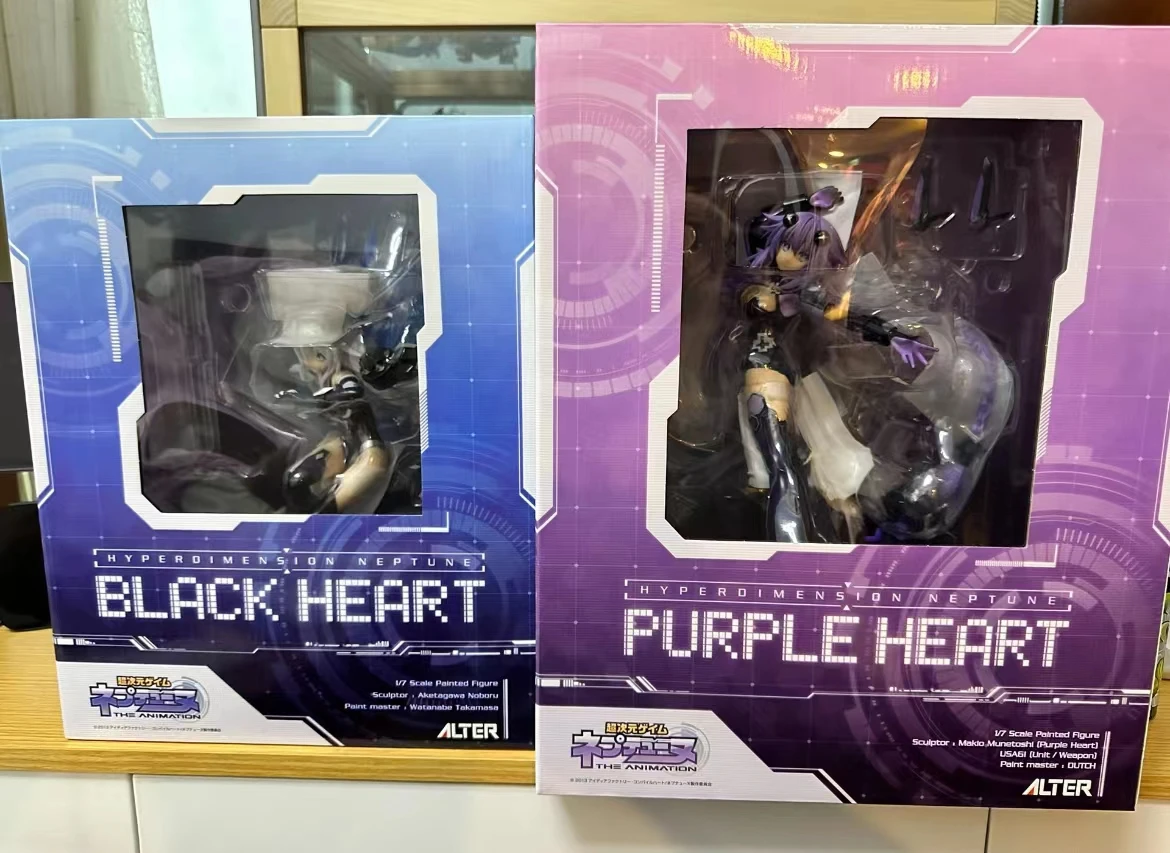 In Stock Original ALTER Hyperdimension Neptunia: PURPLE HEART Noire Black Heart Combat Posture PVC Anime Figure Model Collection