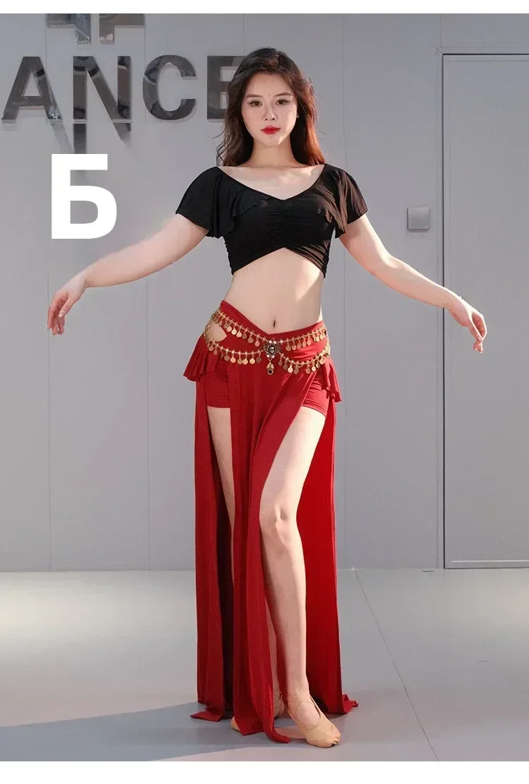 Bauchtanz-Outfit für Damen, sexy langer Rock und Oberteil, Set in Übergröße, Bauchtanz-Trainings- und Auftrittskostüm für Damen – Detail 11